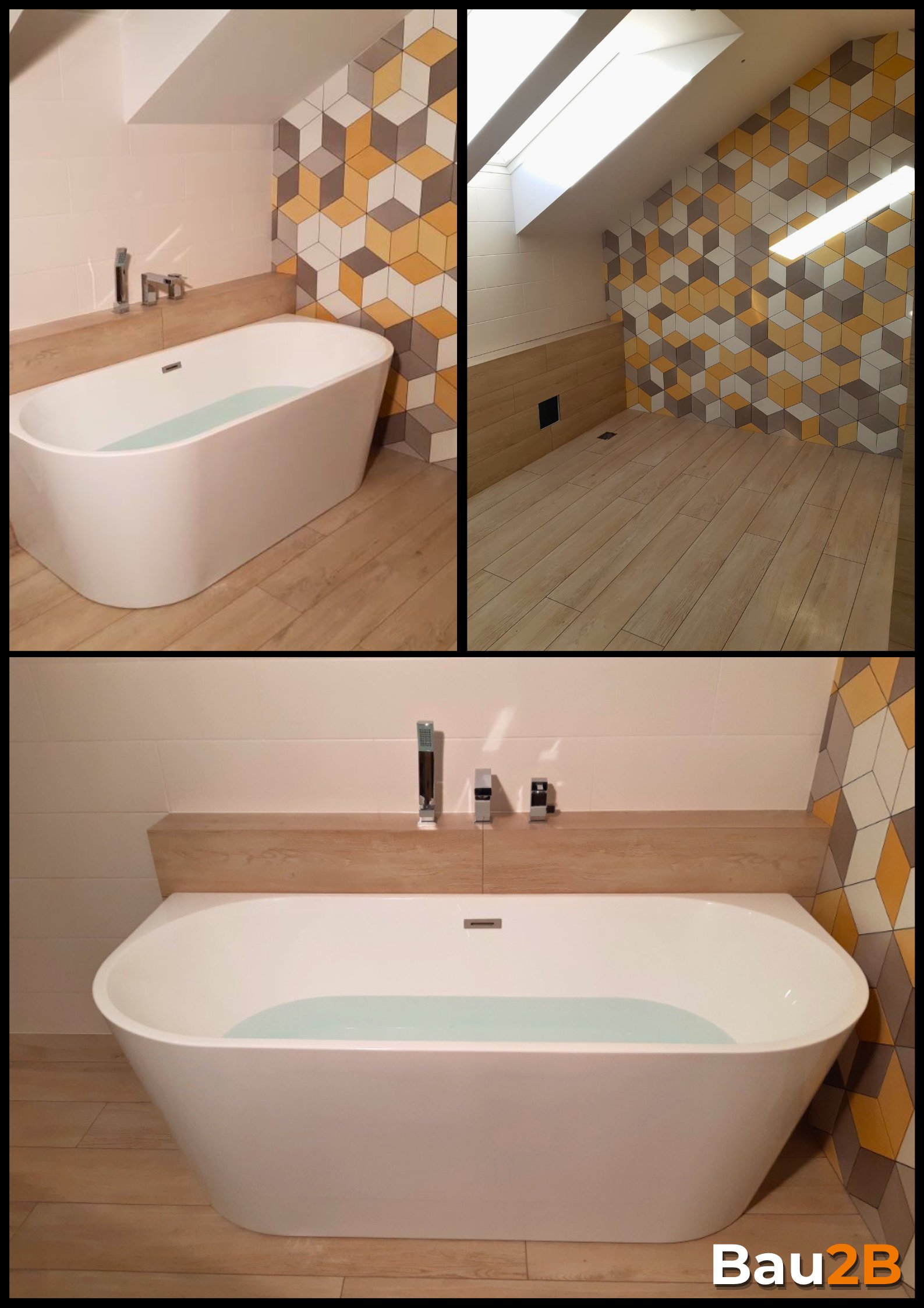 Designbad freistehende Wanne
